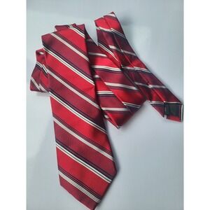 Stafford‎ tailored culture red white blue stripe tie